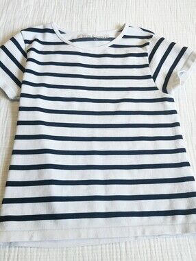 Women's Classic Navy & White Striped Short Sleeve Tee